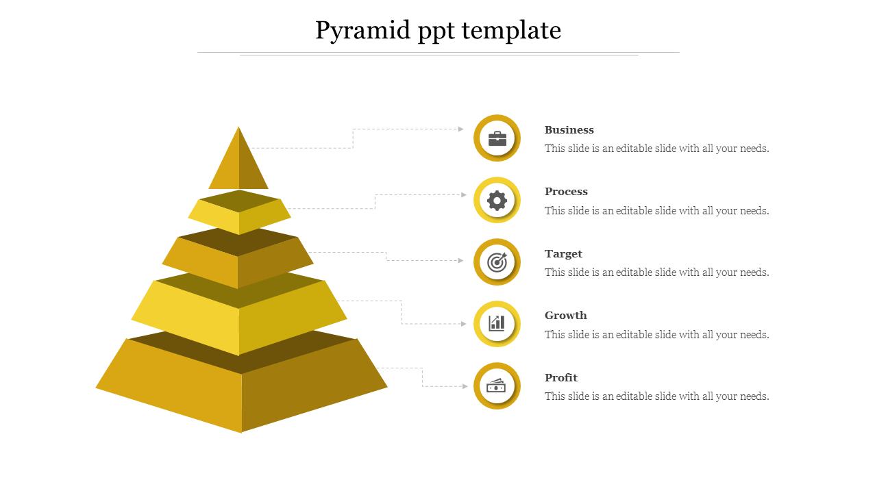 pyramid ppt template-Yellow